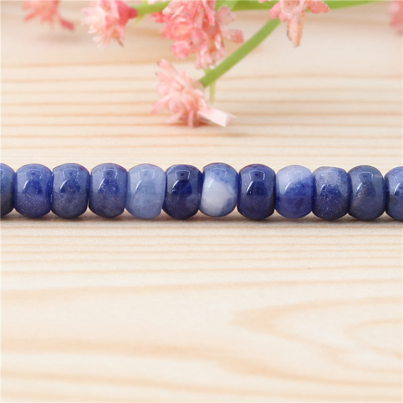 Natural Sodalite Beads Abacus 4x6mm Hole 0.8mm  about 109pcs 39cm strand