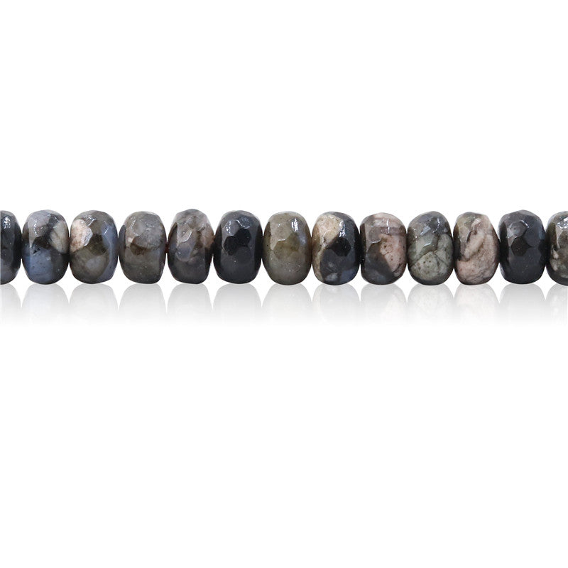 Natural Grey Opal Beads Abacus Faceted 4x6mm Hole 0.8mm about 99pcs 39cm strand