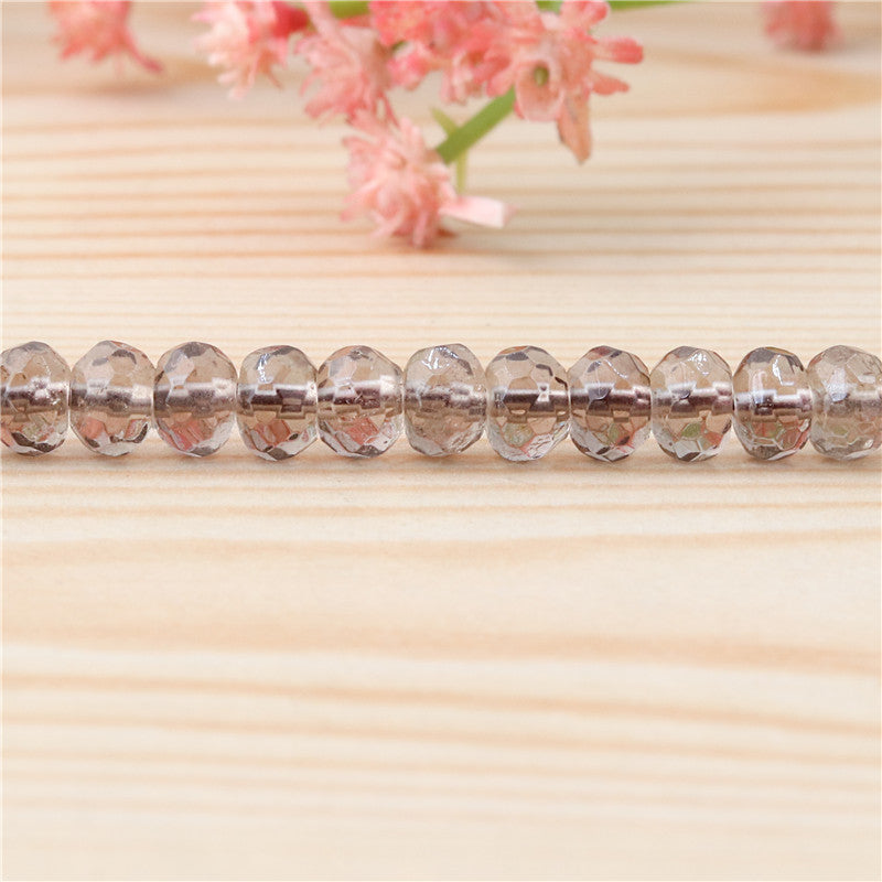 Natural Smoky Quartz Beads Abacus Faceted 4x6mm Hole 0.8mm about 99pcs 39cm strand