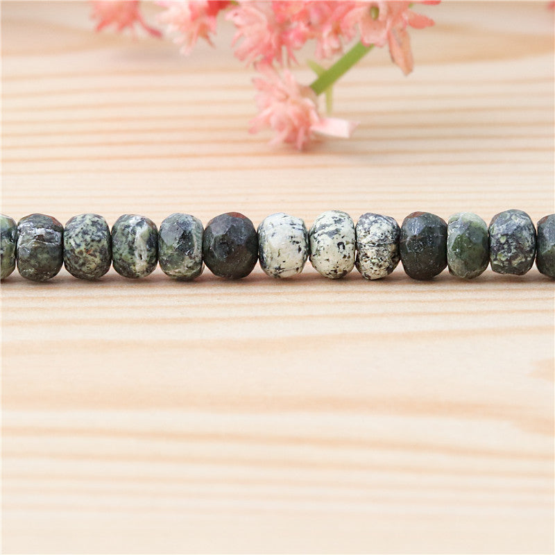 Natural Chrysotlie Beads Abacus Faceted 4x6mm Hole 0.8mm about 99pcs 39cm strand