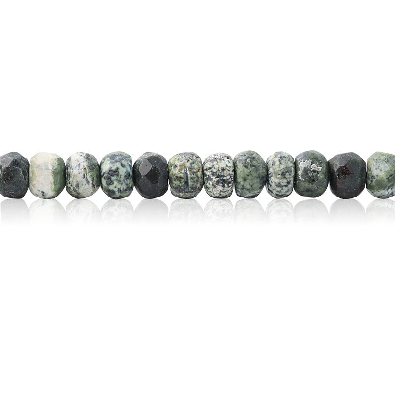 Natural Chrysotlie Beads Abacus Faceted 4x6mm Hole 0.8mm about 99pcs 39cm strand