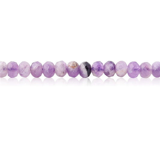 Natural Amethyst Beads Abacus Faceted 4x6mm Hole 0.8mm about 99pcs 39cm strand