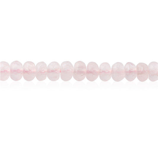 Perles de quartz rose naturel boulier facette 4x6mm trou 0.8mm environ 99pcs 39cm sur fil