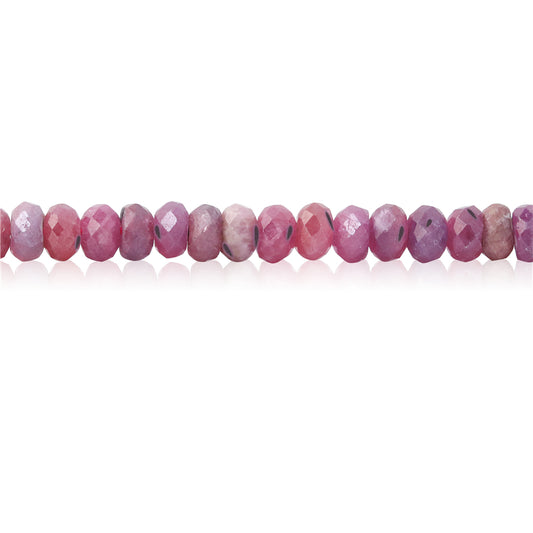 Natural Ruby Beads Abacus Faceted 4x6mm Hole 0.8mm about 99pcs 39cm strand