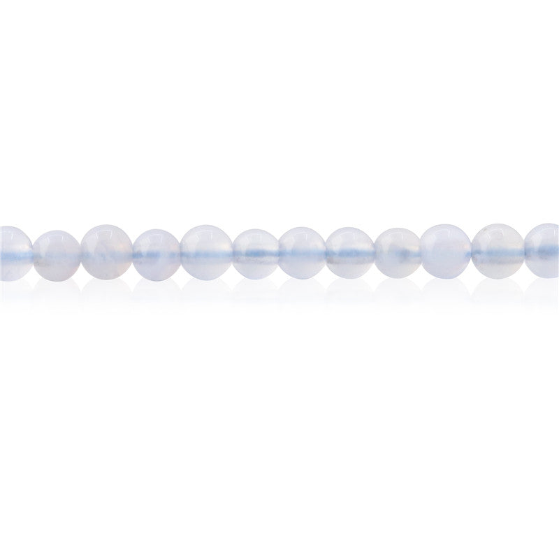 Natural Blue Chalcedony Beads Round 4mm Hole 0.8mm about 113pcs 39cm strand