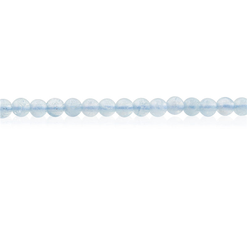 Natural Aquamarine 3A Beads Round 4mm Hole 0.8mm about 113pcs 39cm strand