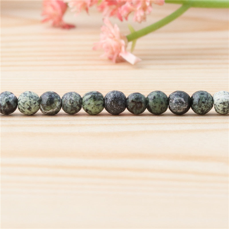 Natural Chrysotlie Beads Round 4mm Hole 0.8mm about 113pcs 39cm strand