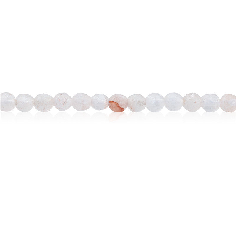 Perles rondes en cristal rose naturel B facettée, trou de 4mm, 0.8mm, environ 102 pièces, sur fil de 39cm