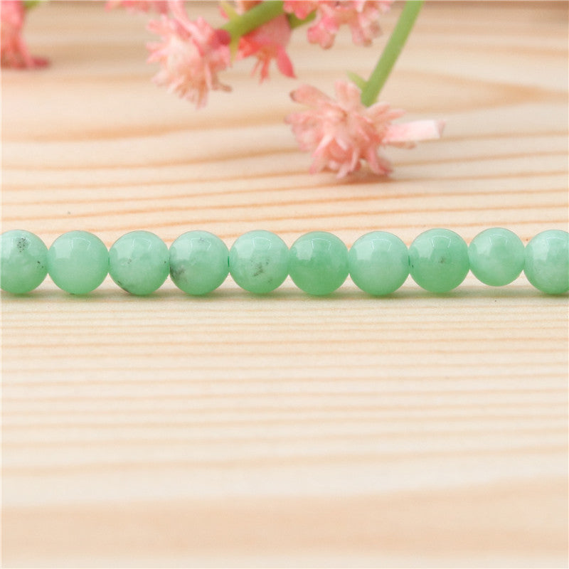 Natural Green Angel Beads Round 4mm Hole 0.8mm about 113pcs 39cm strand