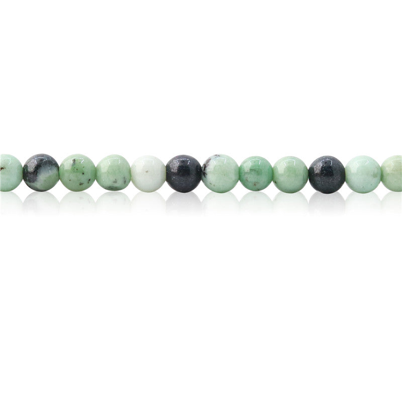 Perles de jade grenat naturel rondes trou 4mm 0.8mm environ 113pcs 39cm sur fil