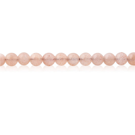 Natural Orange Moonstone Beads Round 4mm Hole 0.8mm about 113pcs 39cm strand