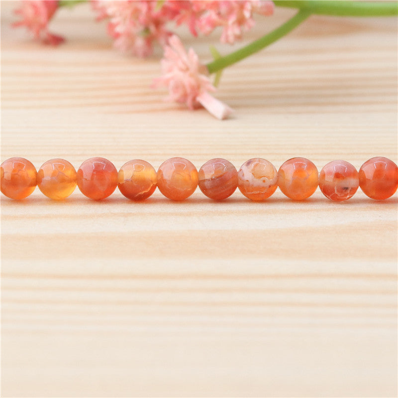 Natural Fire Agate Beads Round 4mm Hole 0.8mm about 113pcs 39cm strand