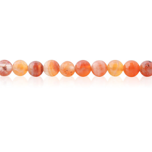 Natural Fire Agate Beads Round 4mm Hole 0.8mm about 113pcs 39cm strand