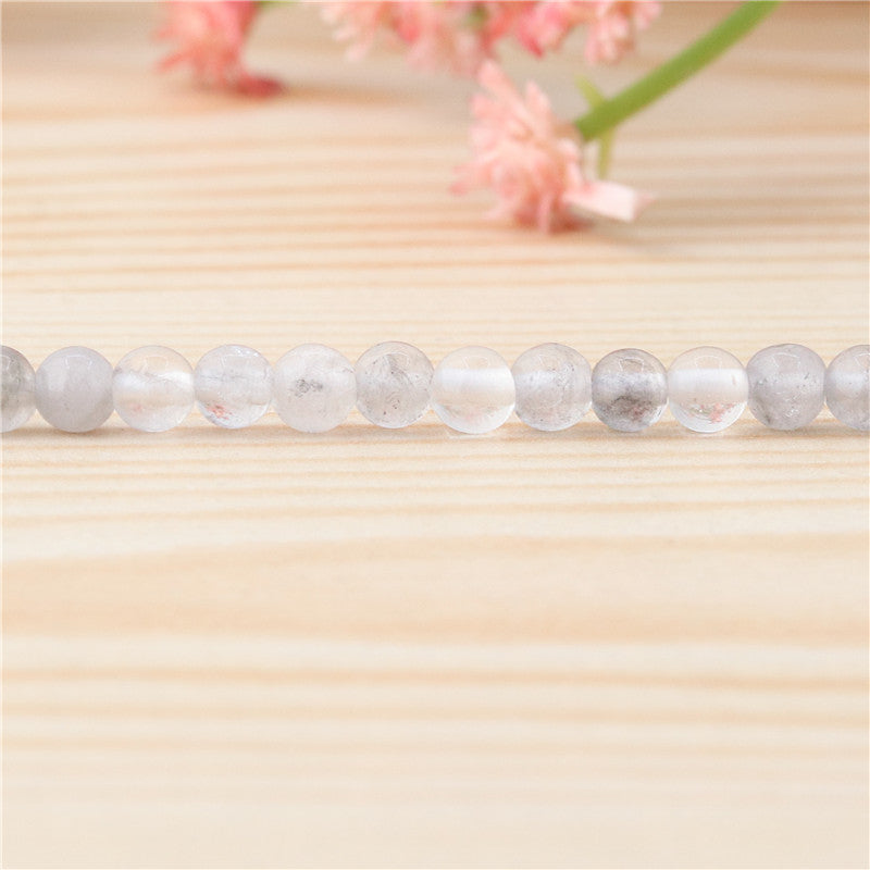 Natural Cloud Crystal Beads Round 4mm Hole 0.8mm about 113pcs 39cm strand