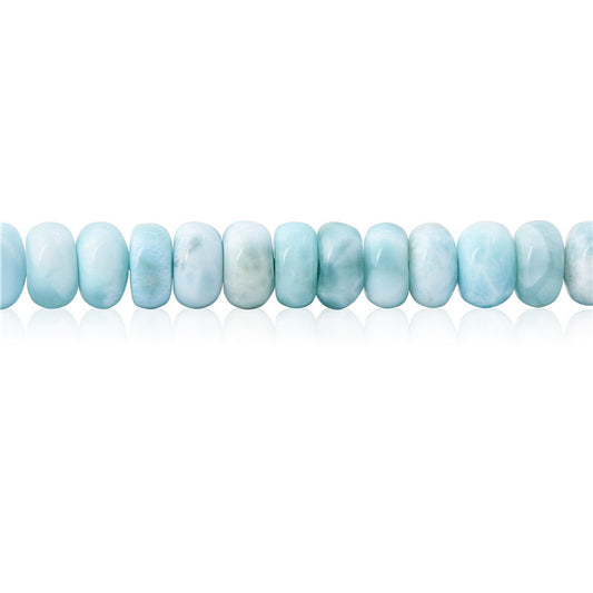 Natural Larimar Beads Ábaco 5x8mm Buraco 1mm cerca de 91pcs 39cm fio