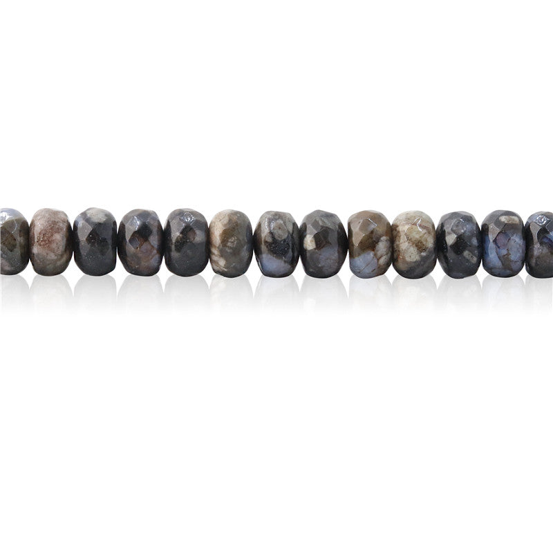 Natural Grey Opal Beads Abacus Faceted 5x8mm Hole 1mm about 85pcs 39cm strand