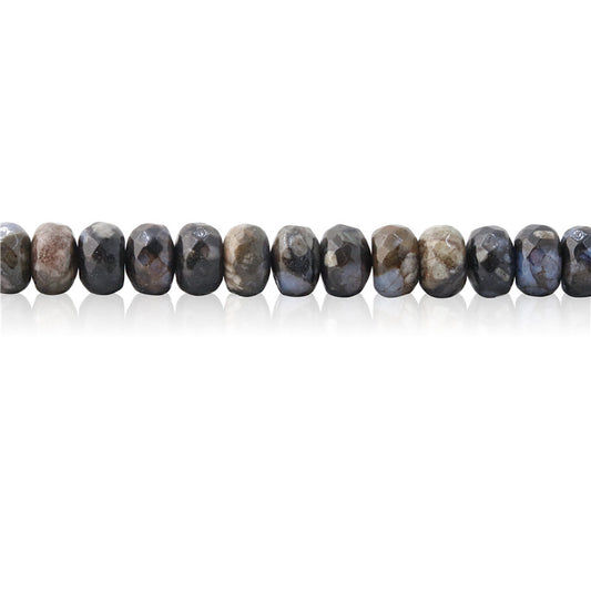 Natural Grey Opal Beads Abacus Faceted 5x8mm Hole 1mm about 85pcs 39cm strand