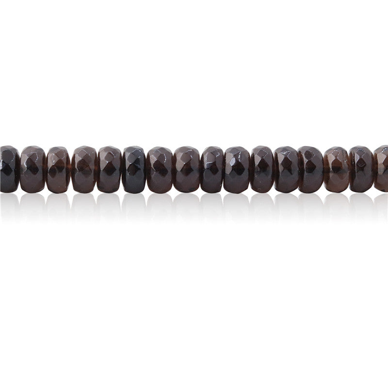 Natural Smoky Quartz Beads Abacus Faceted 5x8mm Hole 1mm about 85pcs 39cm strand