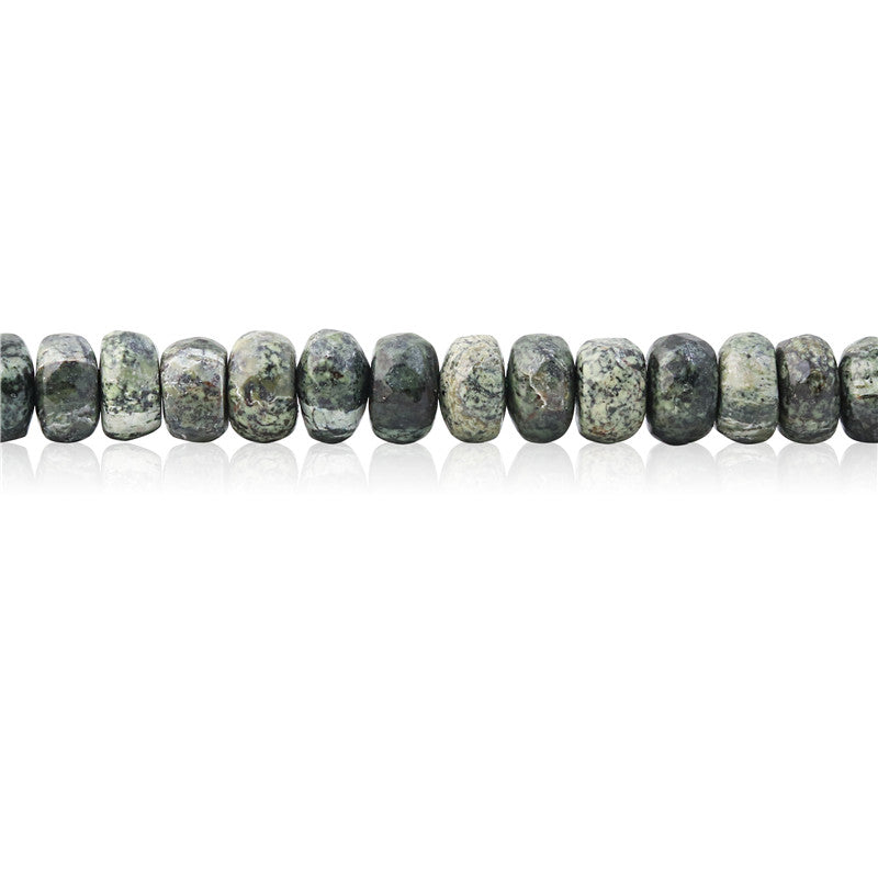 Perles chrysotlie naturelles boulier facette 5x8mm trou 1mm environ 85pcs 39cm sur fil