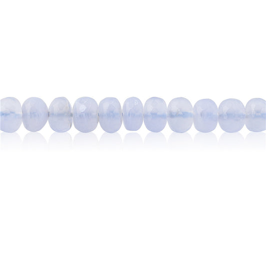 Natural Blue Chalcedony Beads Abacus Faceted 5x8mm Hole 1mm about 85pcs 39cm strand
