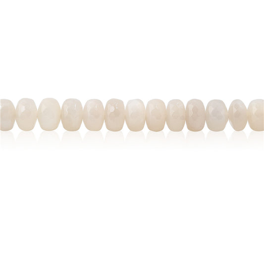 Natural Grey Moonstone B Beads Abacus Faceted 5x8mm Hole 1mm about 85pcs 39cm strand