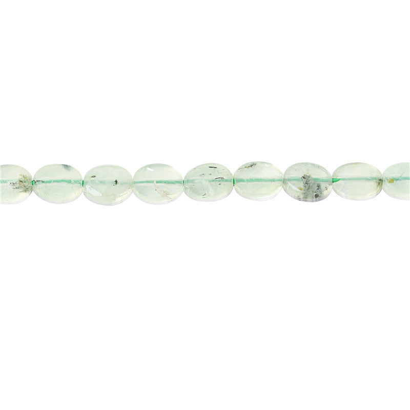 Perline naturali di prehnite B ovali sfaccettate 6x8 mm foro 0,8 mm circa 50 pezzi filo da 39 cm