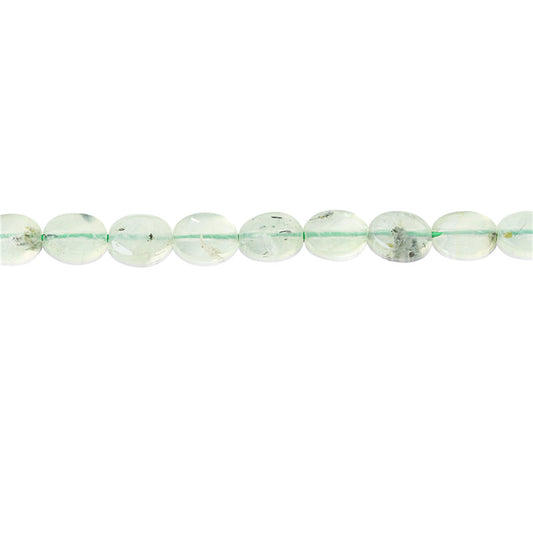 Natural Prehnite B Beads Oval Faceted 6x8mm Hole 0.8mm about 50pcs 39cm strand