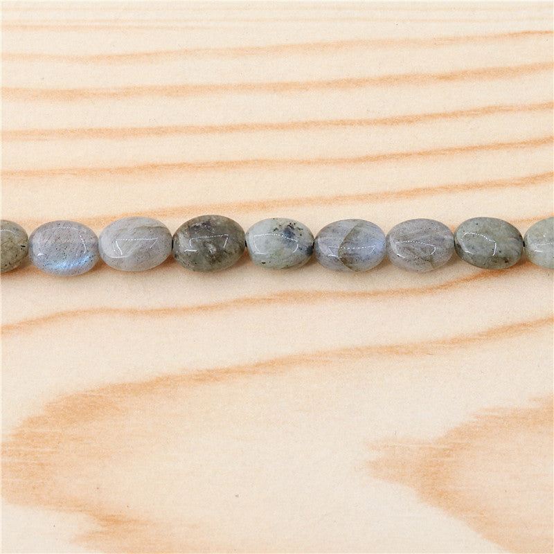 Perles Labradorite naturelle Ovale 6x8mm trou 1mm Environ 50pcs 39cm sur fil