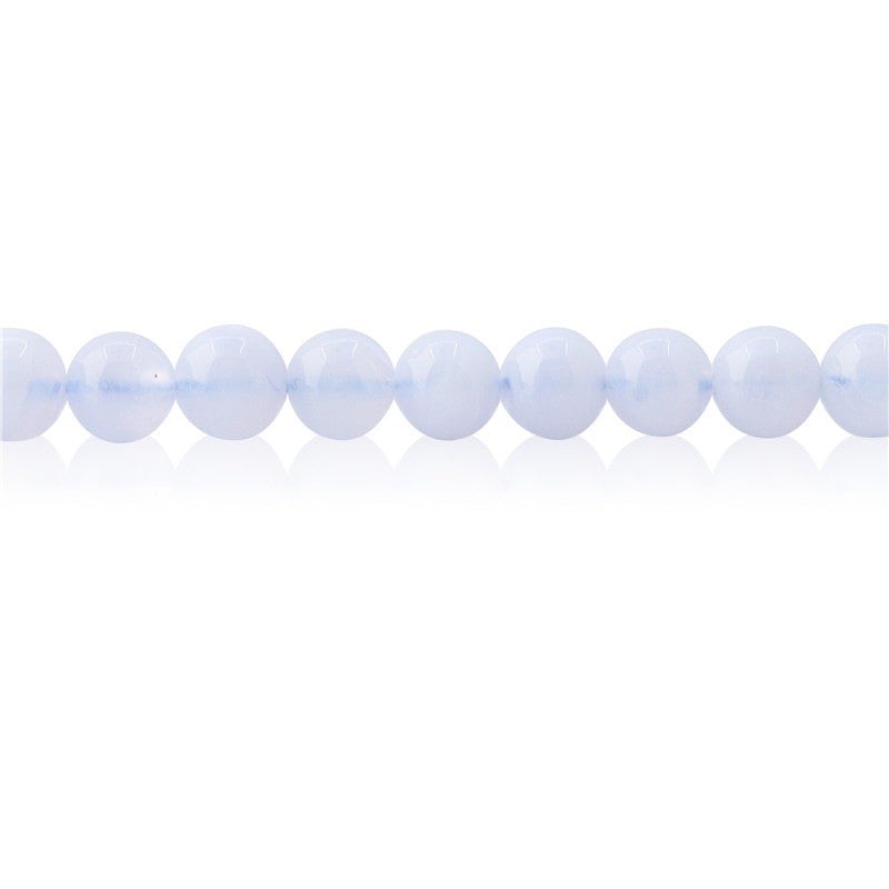 Natural Blue Chalcedony Beads Round 6mm Hole 0.8mm about 65pcs 39cm strand