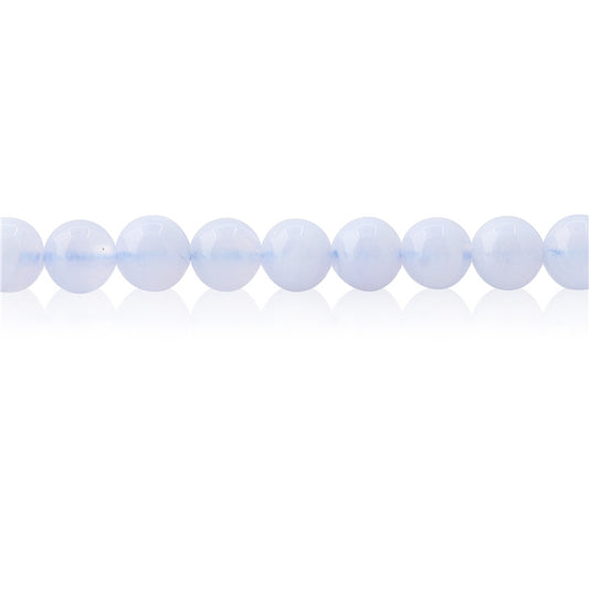 Natural Blue Chalcedony Beads Round 6mm Hole 0.8mm about 65pcs 39cm strand