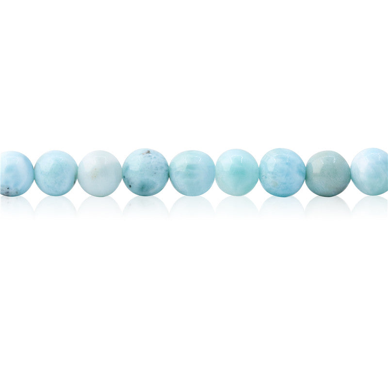 Natural Larimar A Beads Redondo 6mm Furo 0.8mm cerca de 65pcs 39cm fio