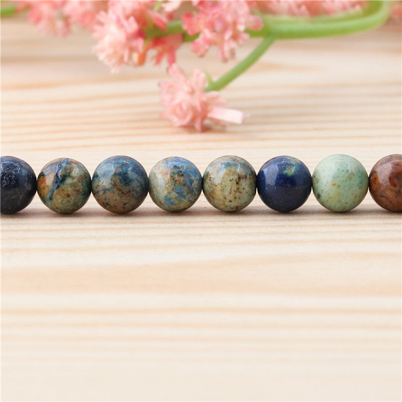 Natural Azurite Beads Round 6mm Hole 0.8mm about 65pcs 39cm strand