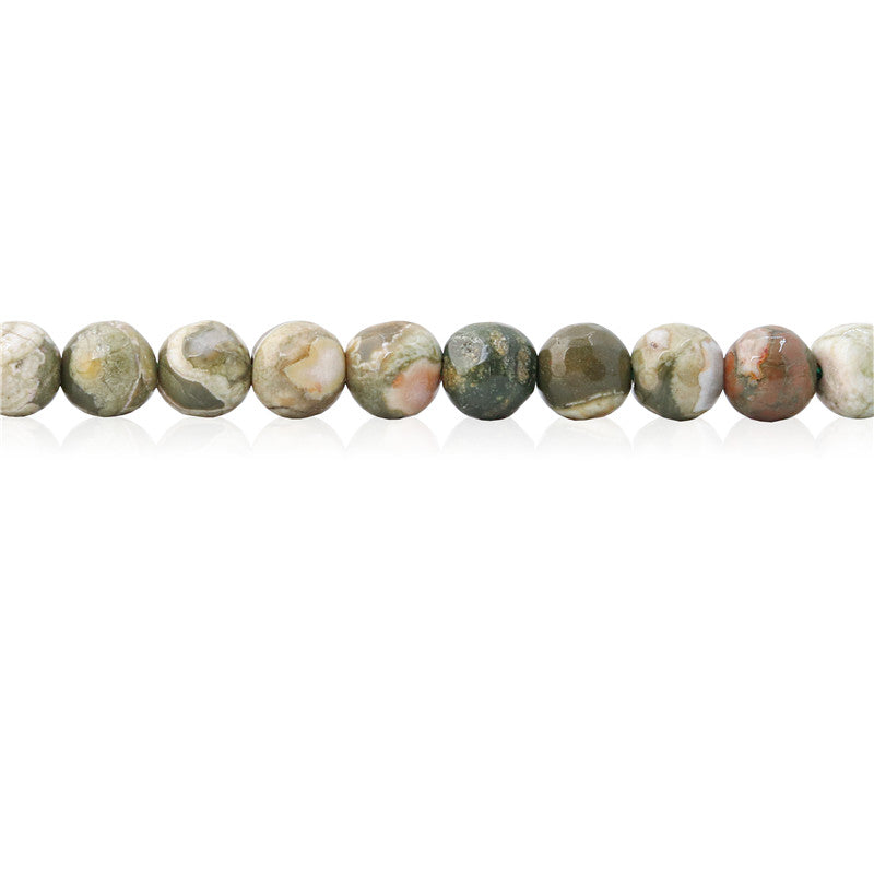 Natural Rhyolite Jasper Beads Round Faceted 6mm Hole 0.8mm about 70pcs 39cm strand