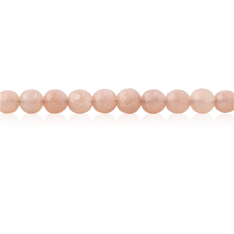 Natural Orange Moonstone A Beads Round Faceted 6mm Hole 0.8mm about 70pcs 39cm strand