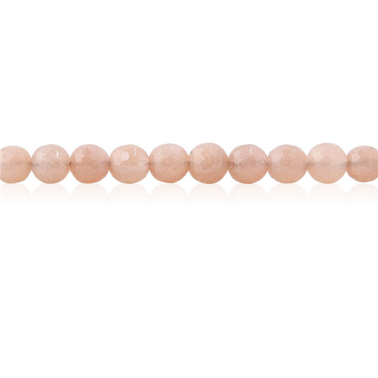 Natural Orange Moonstone A Beads Round Faceted 6mm Hole 0.8mm about 70pcs 39cm strand