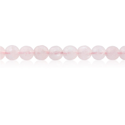 Natural Pink Quartz Beads Round Faceted 6mm Hole 0.8mm about 70pcs 39cm strand