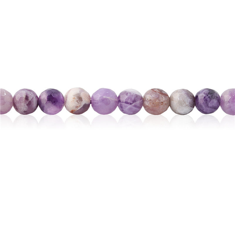 Natural Dog Tooth Amethyst Beads Round Faceted 6mm Hole 0.8mm about 70pcs 39cm strand