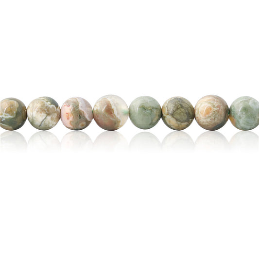 Natural Rhyolite Jasper Beads Round 6mm Hole 0.8mm about 65pcs 39cm strand