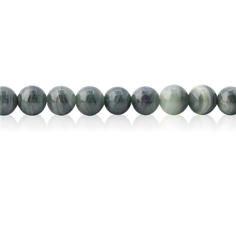 Natural Laoshan Green Stone Beads Round 6mm Hole 0.8mm about 65pcs 39cm strand