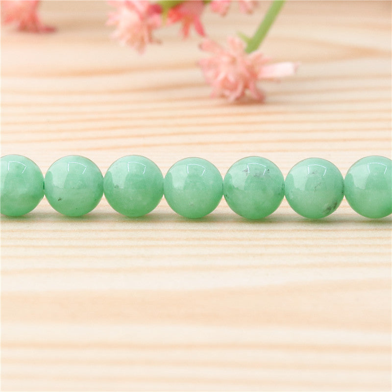 Perles Ange Vert Naturel Rondes 6mm Trou 0.8mm Environ 65pcs Fil de 39cm