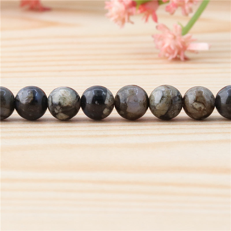 Natural Grey Opal Beads Round 6mm Hole 0.8mm about 65pcs 39cm strand