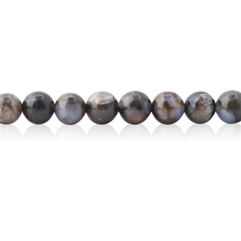 Natural Grey Opal Beads Round 6mm Hole 0.8mm about 65pcs 39cm strand