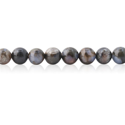 Natural Grey Opal Beads Round 6mm Hole 0.8mm about 65pcs 39cm strand