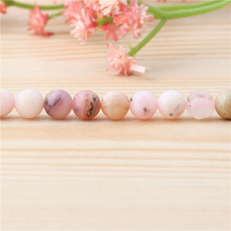 Natural Pink Opal Beads Round 6mm Hole 0.8mm about 65pcs 39cm strand