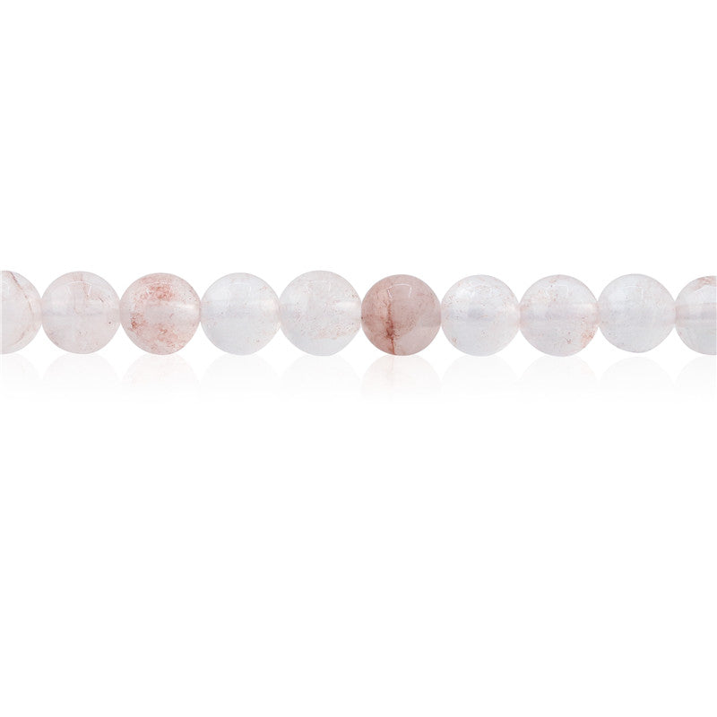 Natural Pink Crystal Beads Round 6mm Hole 0.8mm about 65pcs 39cm strand