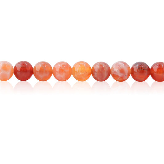 Natural Fire Agate Beads Round 6mm Hole 0.8mm about 65pcs 39cm strand