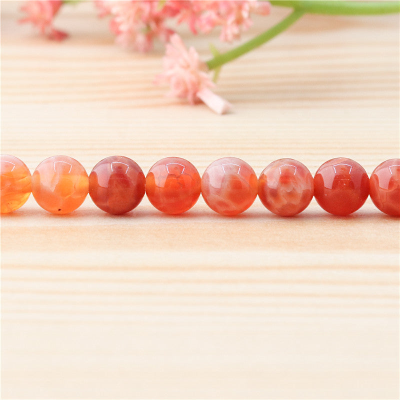 Natural Fire Agate Beads Round 6mm Hole 0.8mm about 65pcs 39cm strand