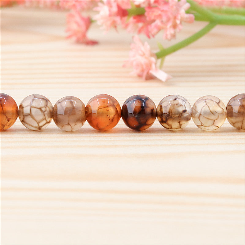 Natural Dragon Agate Beads Round 6mm Hole 0.8mm about 65pcs 39cm strand