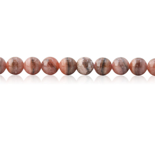 Natural Rhodochrosite Beads Round 6mm Hole 0.8mm about 65pcs 39cm strand