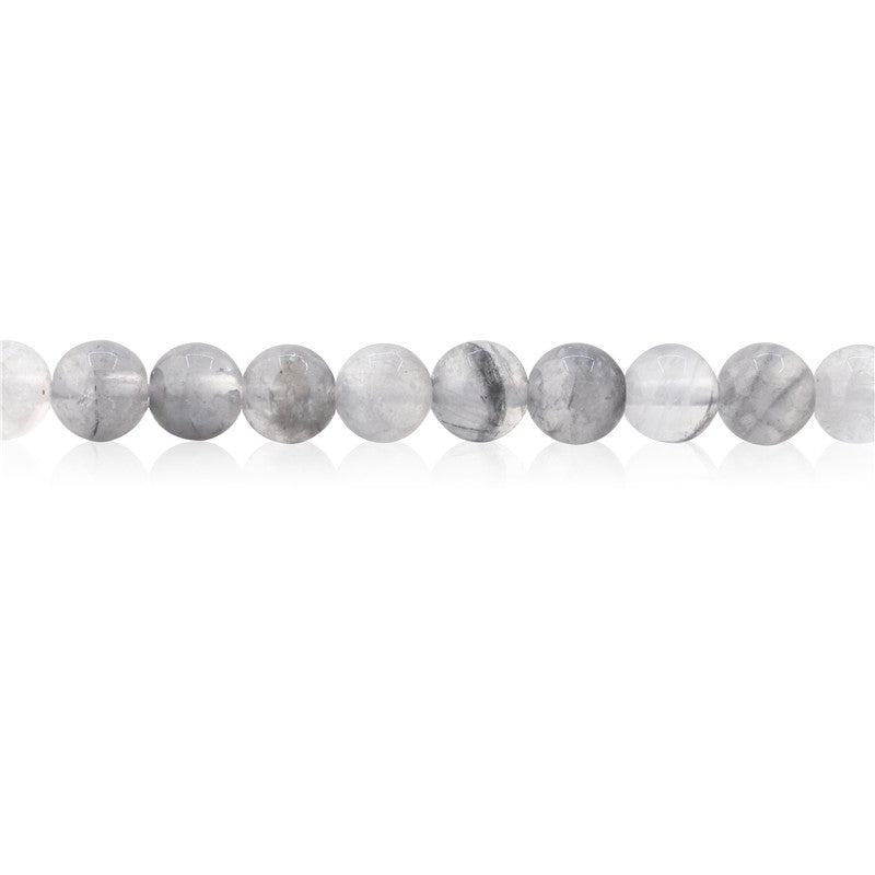 Natural Cloud Crystal Beads Round 6mm Hole 0.8mm about 65pcs 39cm strand